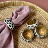 Set 4 Napkin Rings Tribal Leopard