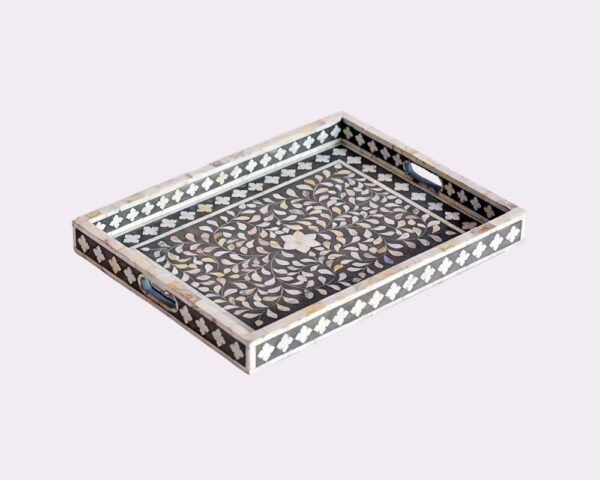 Grey Mother Of Pearl Inlay Tray