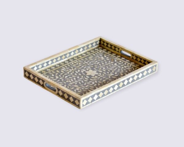 Grey Bone Inlay Tray