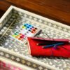 Grey Bone Inlay Tray