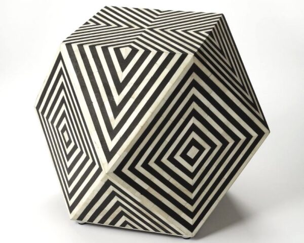 Jodhi_Bone Inlay Chevron Side Table_Stool