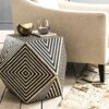 Jodhi_Bone Inlay Chevron Side Table_Stool