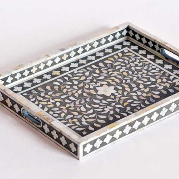 Grey Mother Of Pearl Inlay Tray