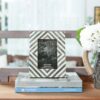 Chevron Inlay Bone Picture Frame